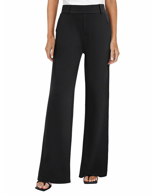 High-Waisted Wide-Leg Suit Pants