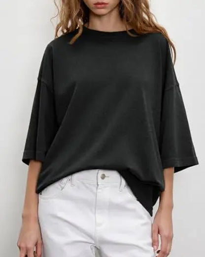 Batwing Sleeve Crew Neck Loose T-Shirt