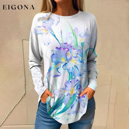 Floral Print Casual T-Shirt best Best Sellings clothes Plus Size Sale tops Topseller