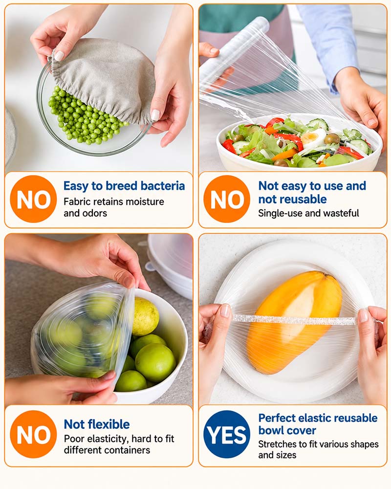 Reusable Elastic Plastic Bowl Covers 2024 f/w accessories spring