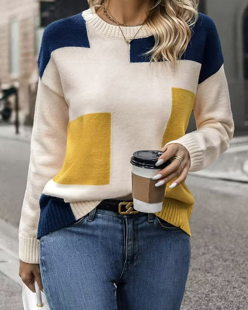 Crew Neck Fashion Pullover Sweater