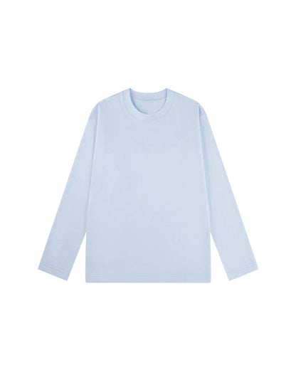 Men's Crew Neck Long-Sleeve Slit T-Shirt