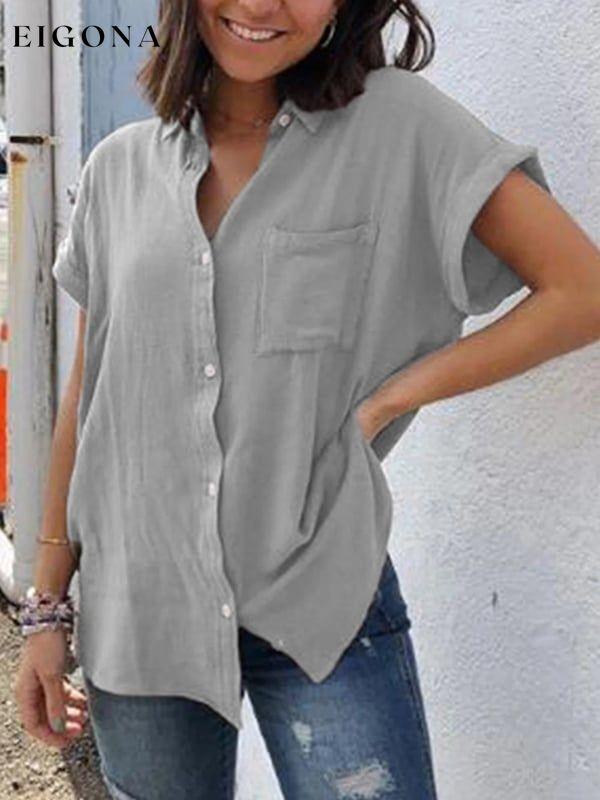 Ladies Casual Cotton Linen Shirt cotton linens