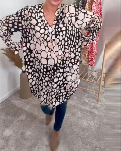 Pebbled Long Blouse