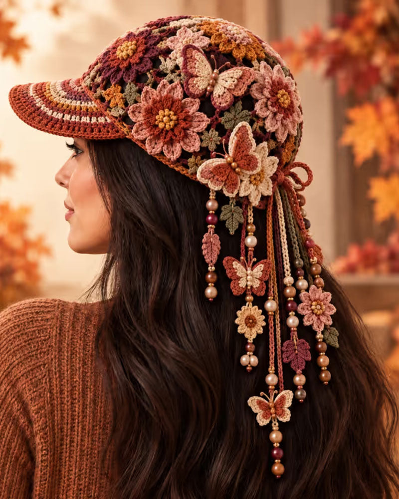 🍂 Women’s Handmade Crochet Autumn Baseball Cap 2024 f/w accessories spring summer