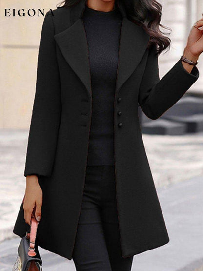 Casual Solid Color Long Sleeve Coat top tops winter sale