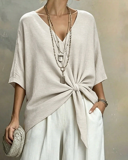 V-Neck Batwing Sleeve Blouse blouses & shirts women spring summer