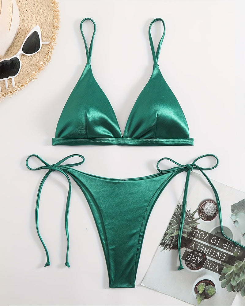 Satin Tankini Sexy Bikini