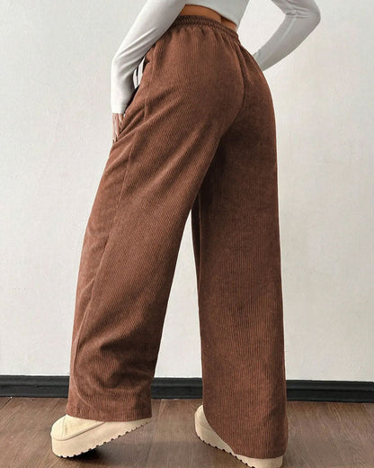 Drawstring Corduroy Long Pants 2024 f/w pants spring