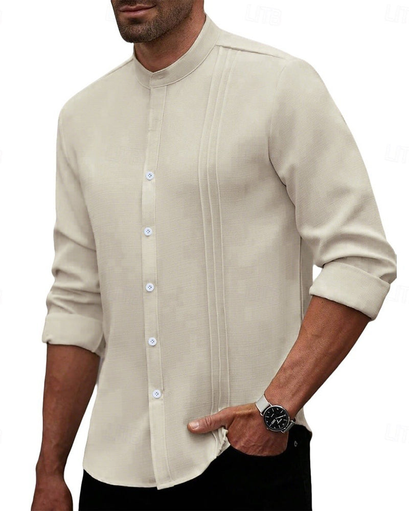 Men's Fashion Mini Mandarin Collar Shirt