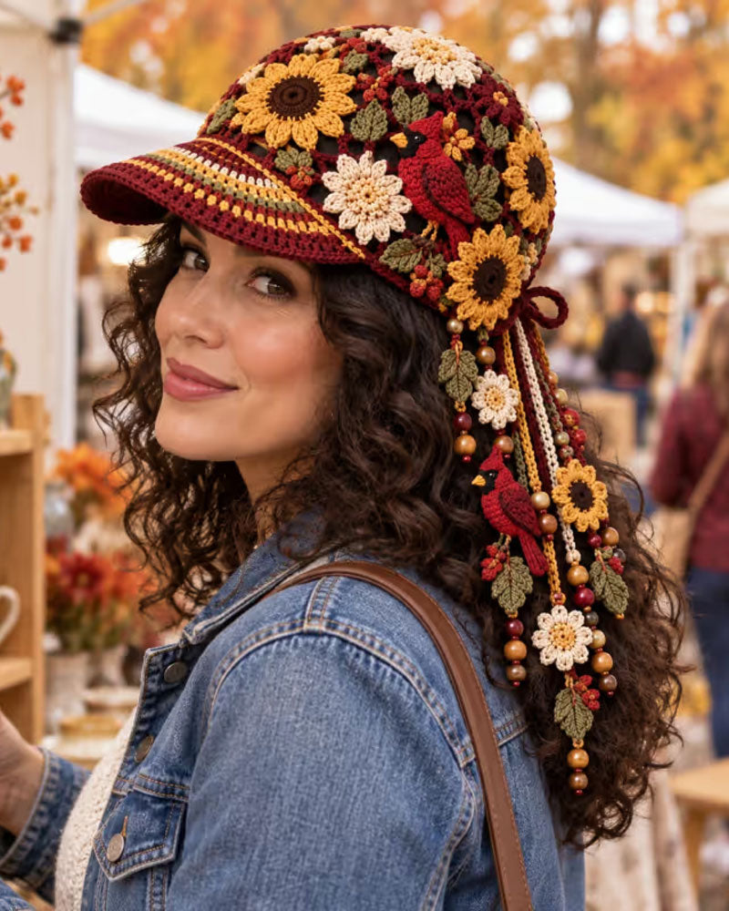 🍂 Women’s Handmade Crochet Autumn Baseball Cap 2024 f/w accessories spring summer