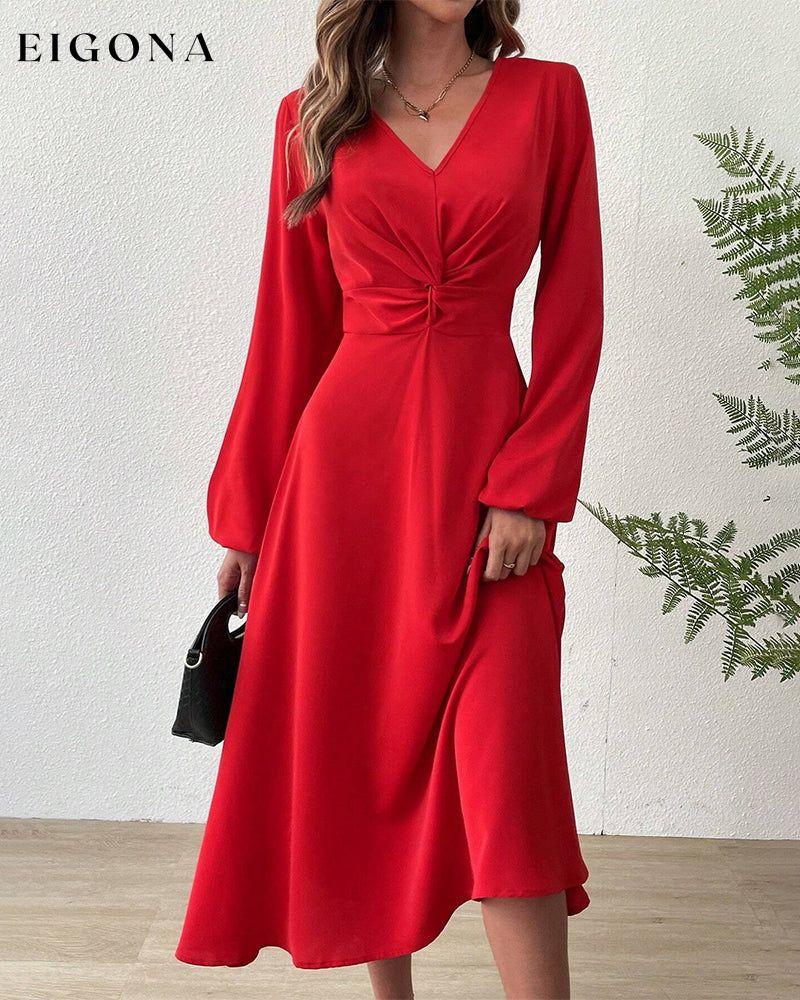 Solid color slim fit dress 2023 f/w 23BF christmas Clothes elegant dress