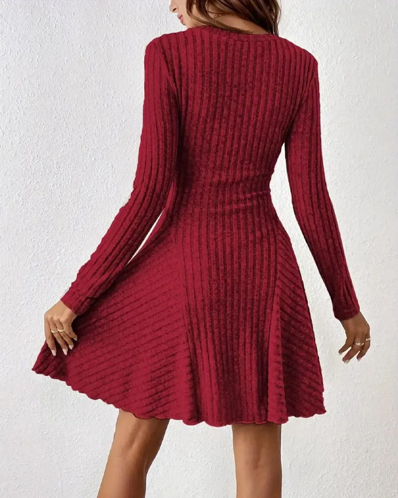 A-Line Long Sleeve Dress 2024 f/w casual dresses