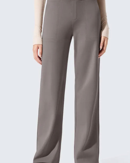 High-Waisted Pocket Wide-Leg Pants 2024 f/w pants