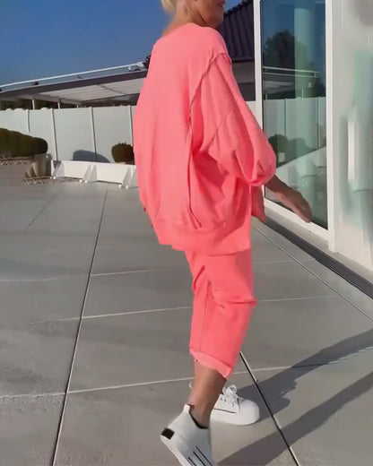 Solid Color Simple Casual Blouse