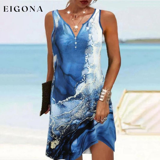Casual Gradient Beach Dress Blue best Best Sellings casual dresses clothes Plus Size Sale short dresses Topseller