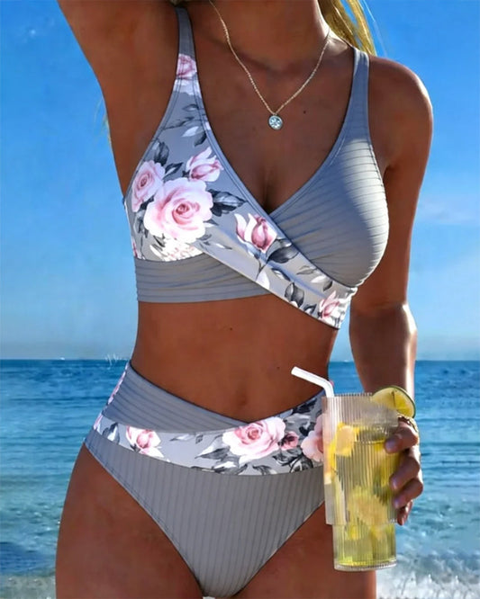 Ribbed Fabric Crisscross Design Bikini 2025 f/w bikinis spring summer