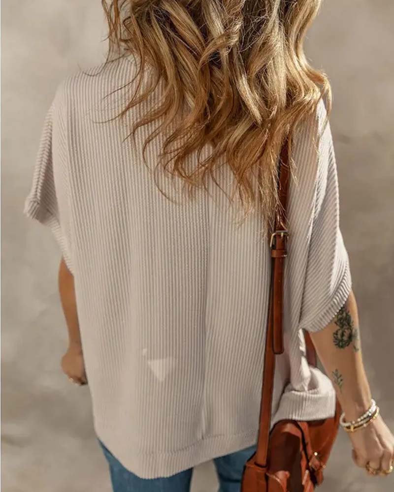Loose-Fit Crew Neck Casual T-Shirt