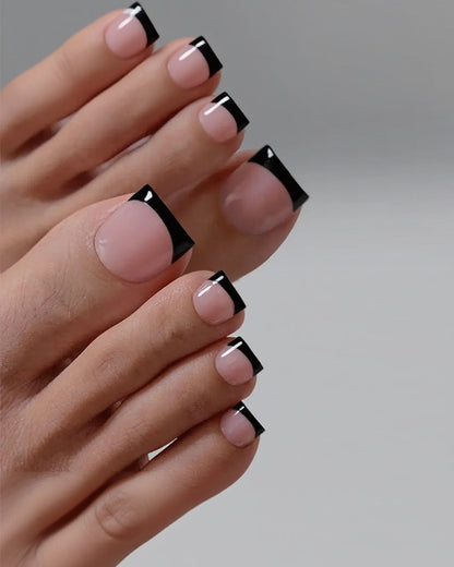 French Short Nude Toe Nails