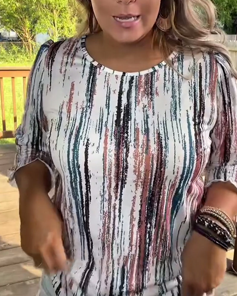 Crew Neck Casual Printed T-Shirt