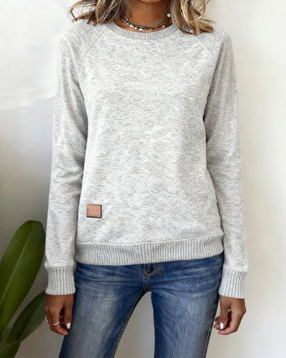 Round Neck Fashionable Casual Sweatshirt