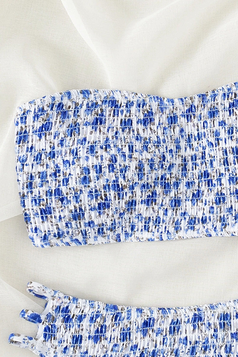 Tiny Floral Print Bandeau Bikini