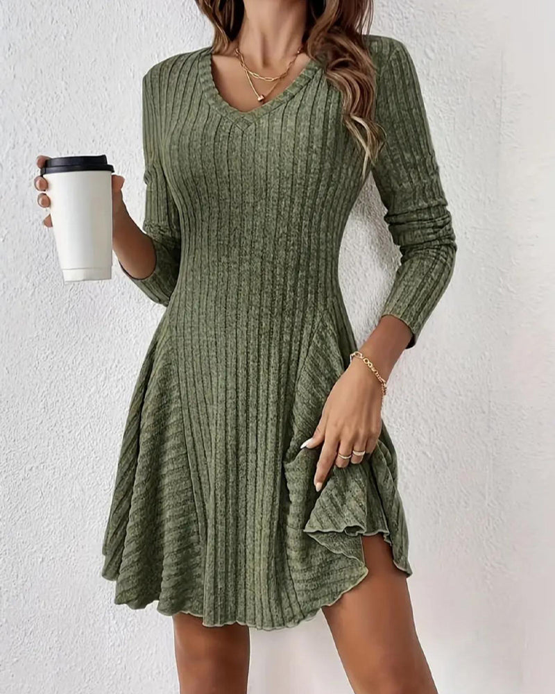 A-Line Long Sleeve Dress 2024 f/w casual dresses