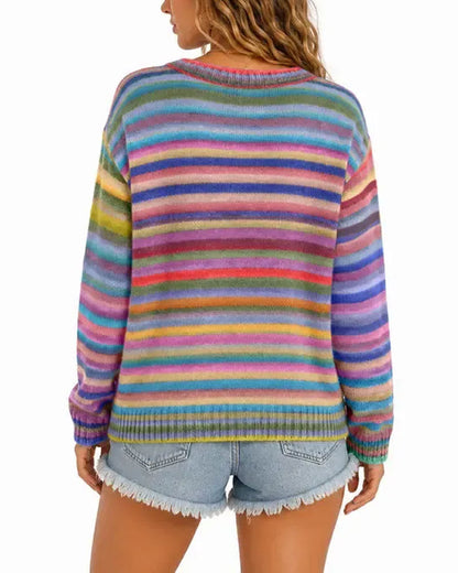 Rainbow Stripe Button Cardigan 2024 f/w cardigans