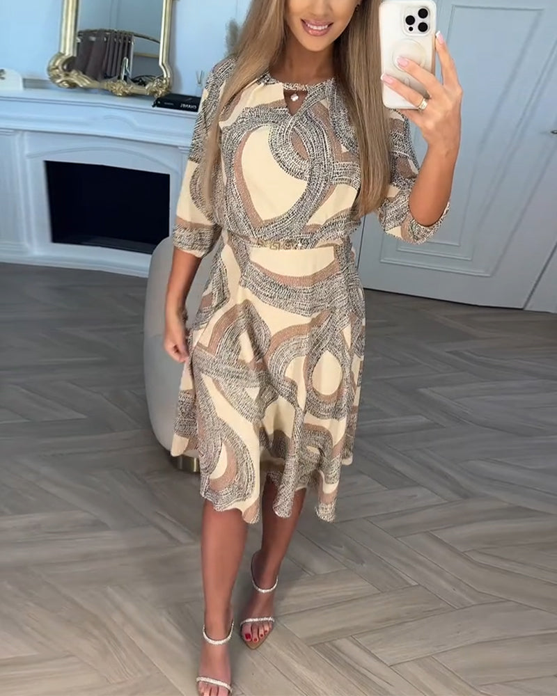 Printed Commuter Street Dress