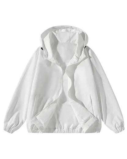 Solid Color Relaxed Pocket Hoodie Coat