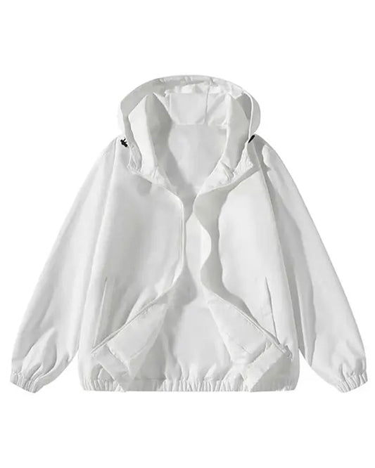 Solid Color Relaxed Pocket Hoodie Coat
