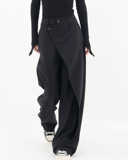 Irregular patchwork solid color trousers 2023 f/w 23BF pants