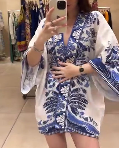 Strapless Cape Two Piece Swimsuit