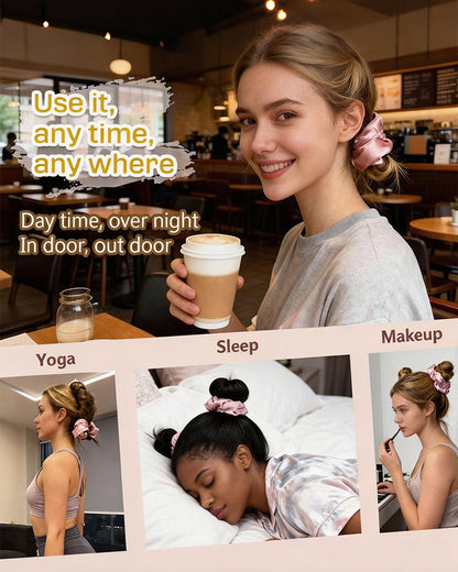 Multi-function Satin Heatless Hair Curler & Hair Tie Non