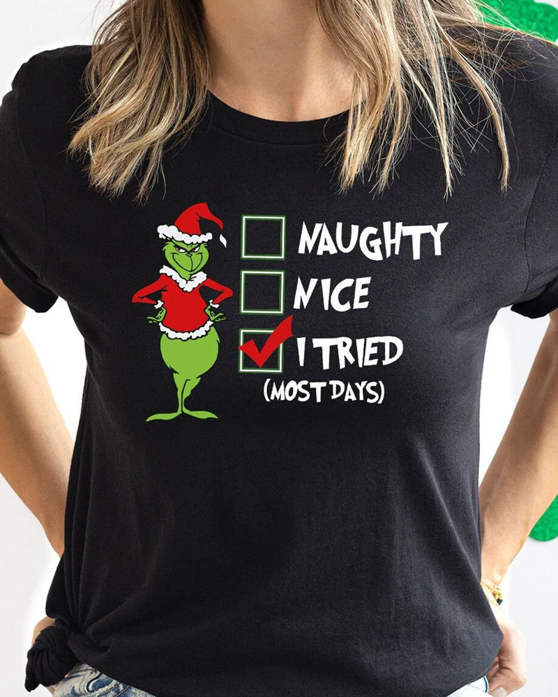 Grinch Christmas casual T-shirt