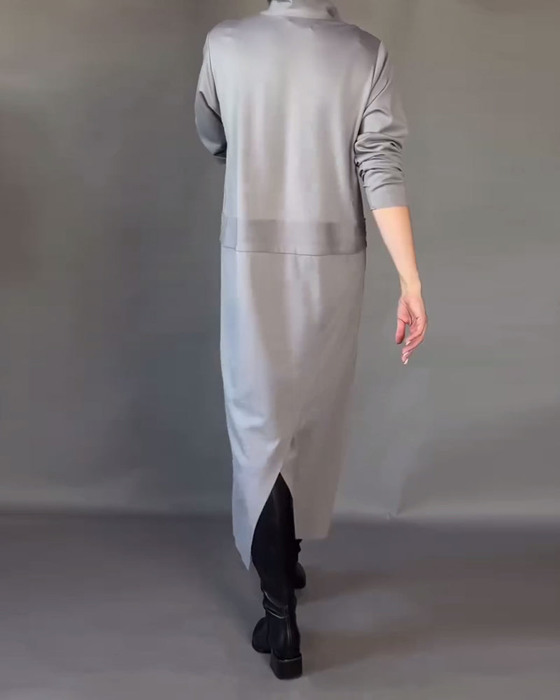 Half-Zip Neck Fashionable Dress