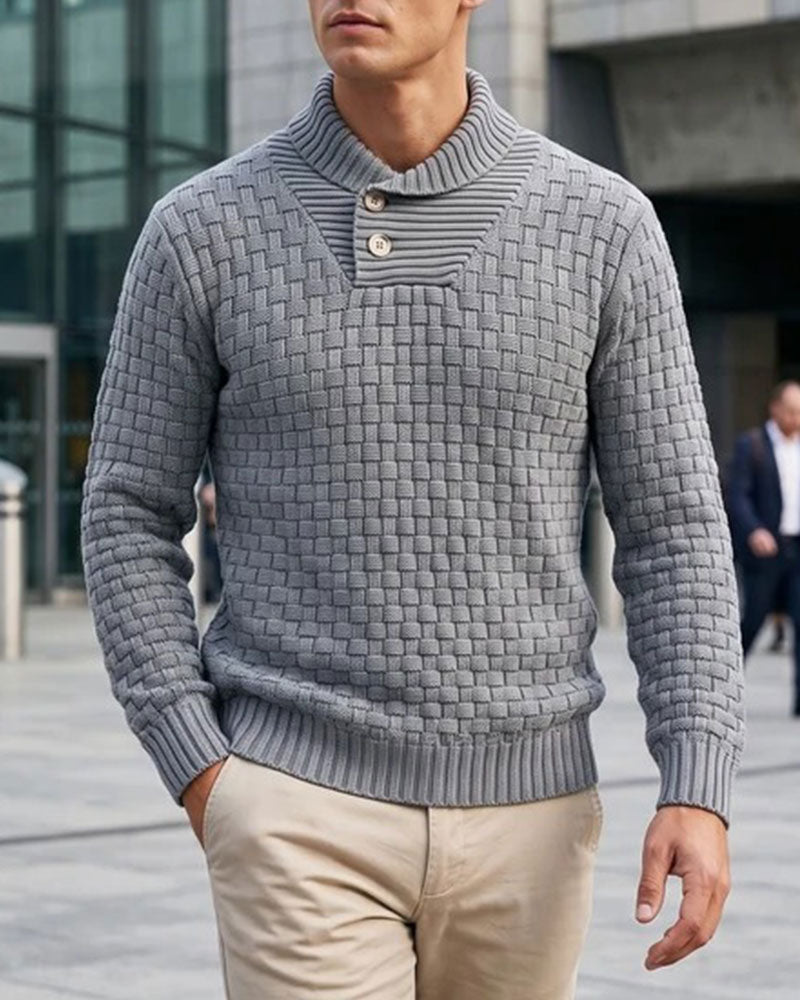 Men's Plaid Casual Pullover