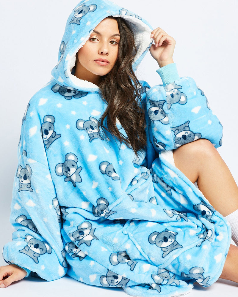 Koala print blanket hoodie 2024 f/w blanket hoodie