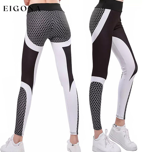 High-Waisted Honeycomb Design Ruched Workouts Fitness Yoga Gym Leggings Pants __stock:100 bottoms Low stock refund_fee:800
