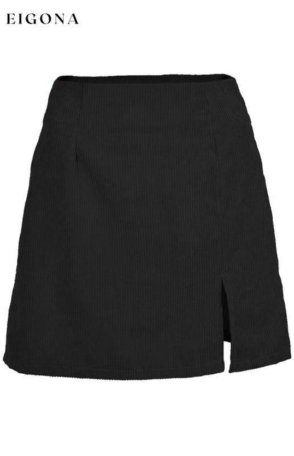 High Waist Corduroy Skirt Solid Split A-Line Skirt bottom clothes mini skirt short skirt skirt