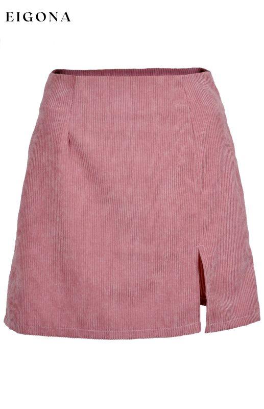 High Waist Corduroy Skirt Solid Split A-Line Skirt bottom clothes mini skirt short skirt skirt