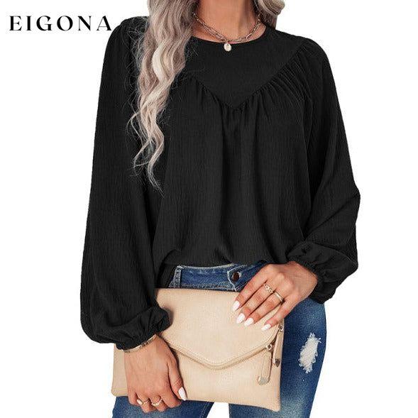 Women's casual loose round neck solid color pullover Long Sleeve Casual shirt clothes long sleeve shirt long sleeve shirts long sleeve tops shirt shirts tops Tops/Blouses