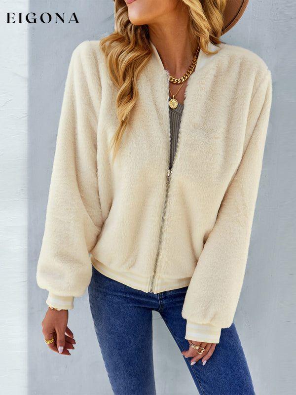 Women's Warm Fleece Long Sleeve Zip Jacket