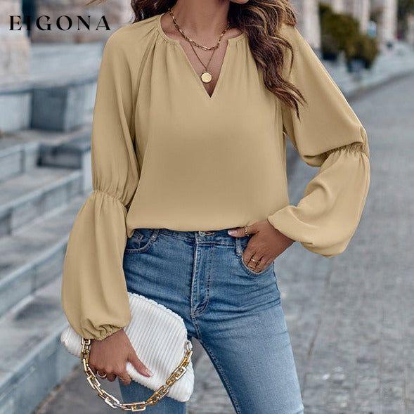 V-neck loose casual autumn and winter women's tops clothes long sleeve shirt long sleeve shirts long sleeve tops shirts tops Tops/Blouses