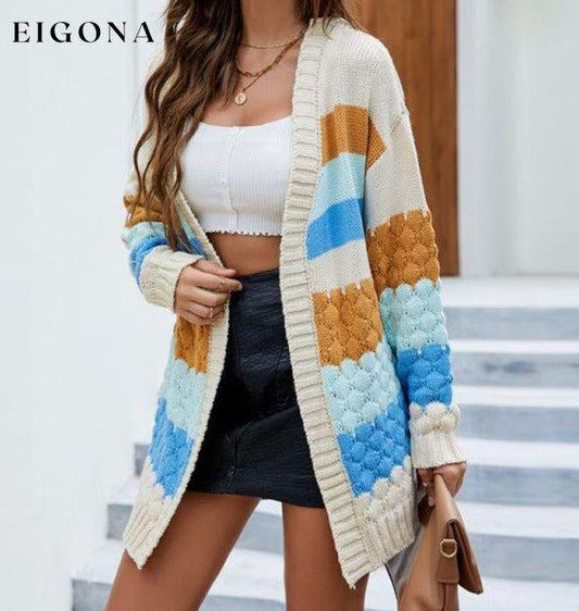 New loose mid-length top autumn and winter outside knitted cardigan cardigan cardigans clothes Sweater sweaters