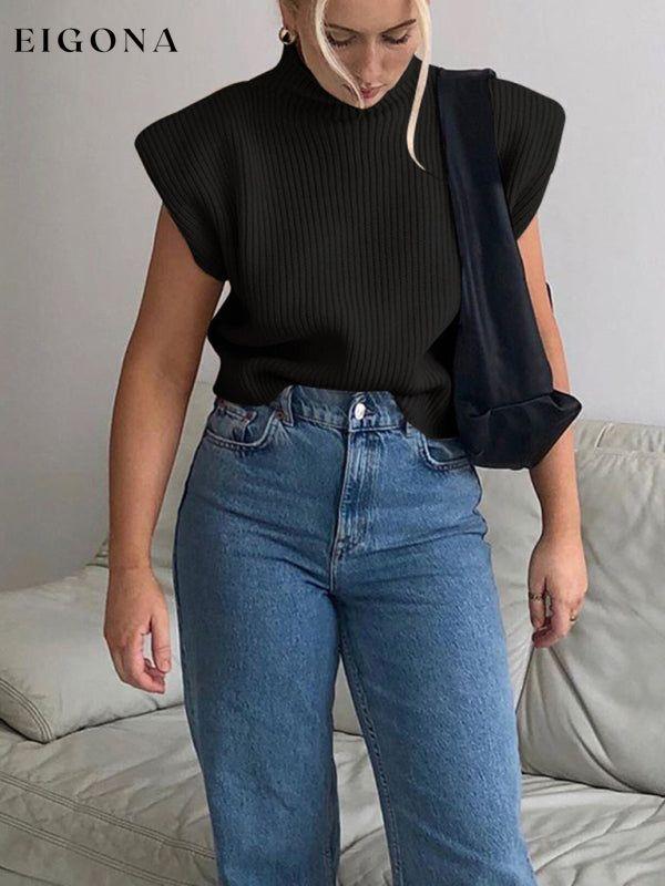 New solid color sexy turtleneck short-sleeved sweater top clothes shirt shirts short sleeve top tops