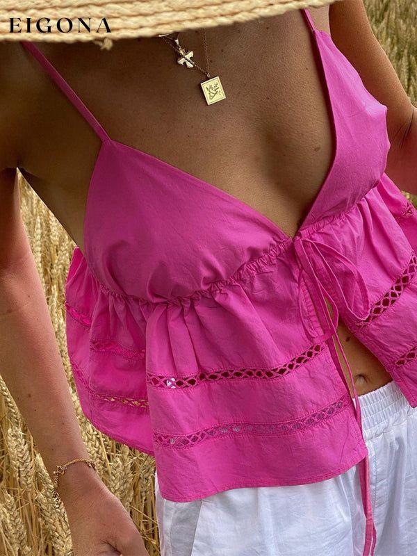 Women's French holiday backless lace vest top Clothes kakaclo shirt shirts top tops