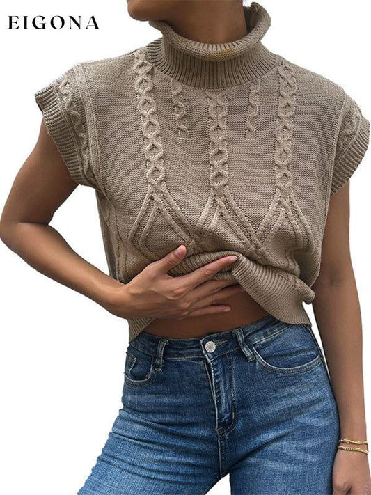 New women's solid color short sleeve turtleneck sweater clothes Sweater sweaters