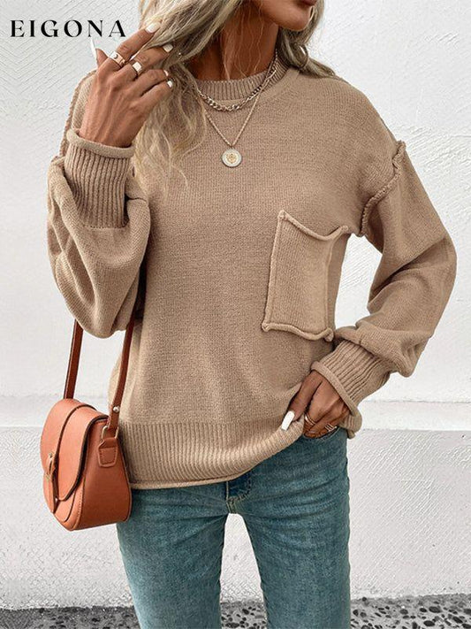 New long sleeve solid color autumn sweater clothes clothing long sleeve shirts long sleeve top shirt shirts