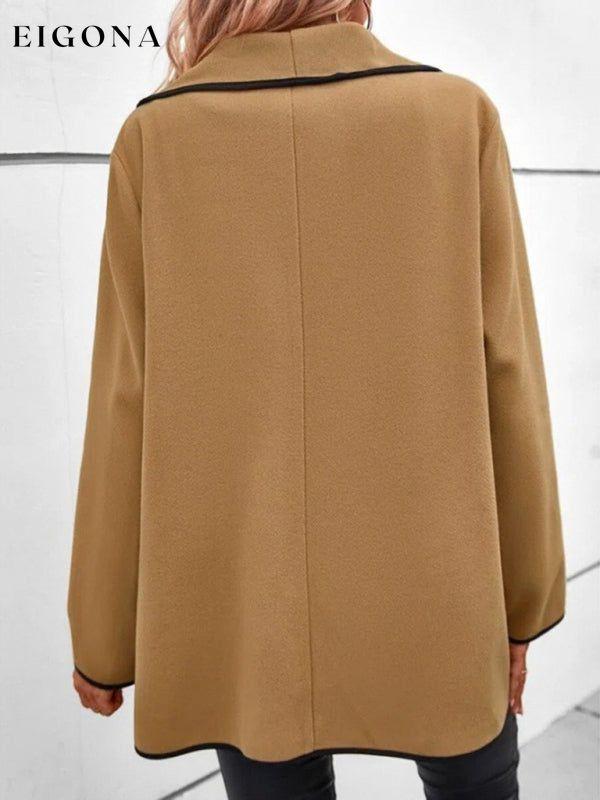 Women's Elegant Long Sleeve Loose Woolen Jacket clothes Coat Jacket Coat Jackets & Coats Outerwear
